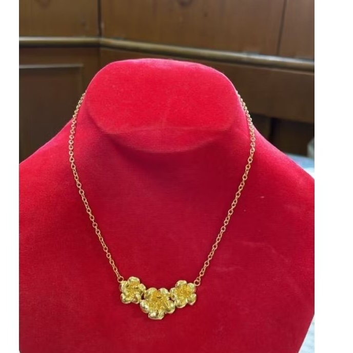 kalung mawar - emas 24k(LM)- emas 99,99- 10gr