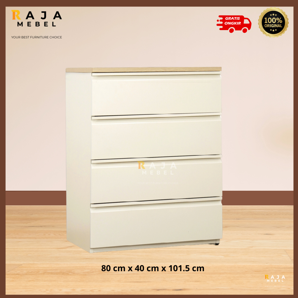 Drawer Besi 4 Laci Susun Tebal