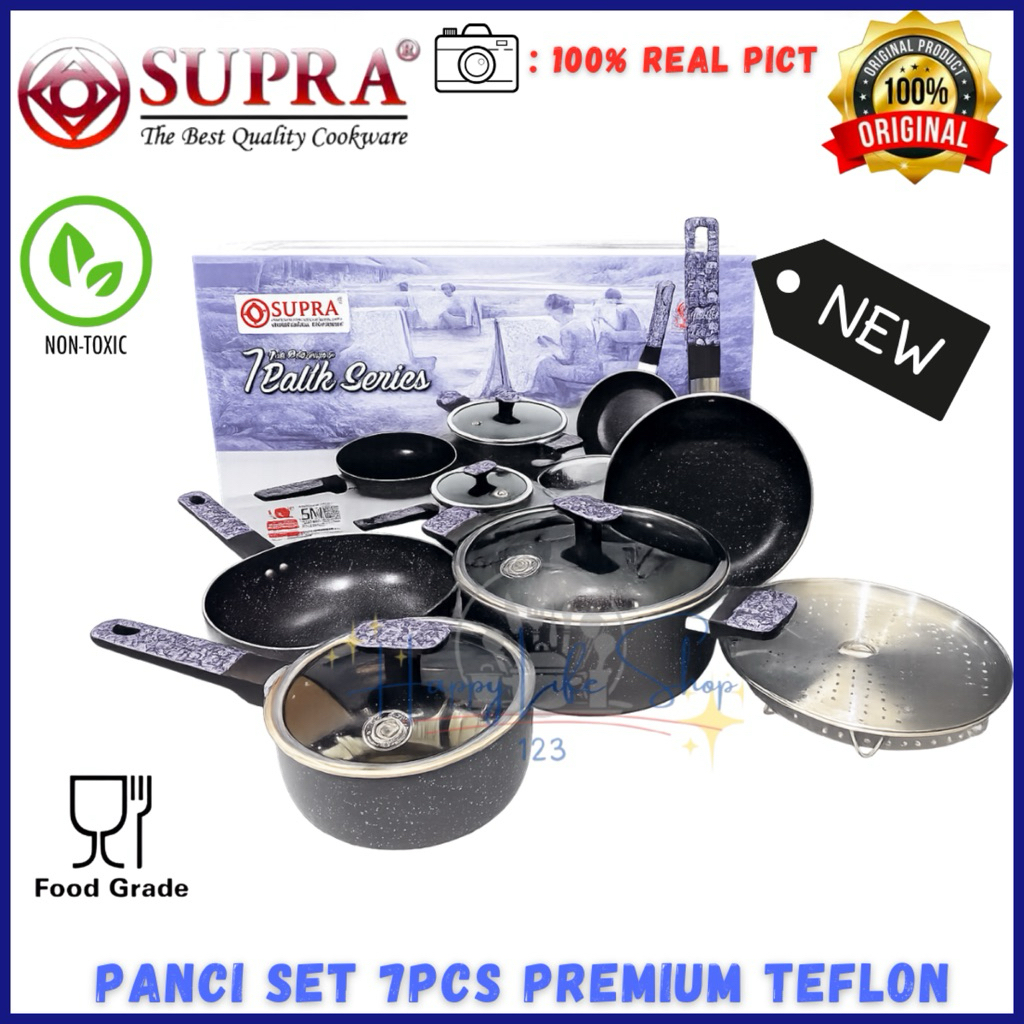 Panci Set Supra 7pcs / Panci Set 7pcs Aluminium / Supra Cookware Set 7pcs