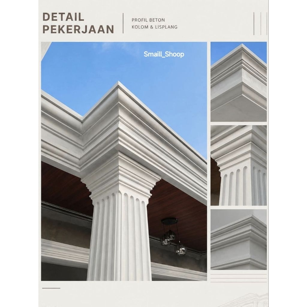 Cetakan lisplang profil beton custom | Bahan peralon pvc | Mall profil beton manual | cetakan lispan