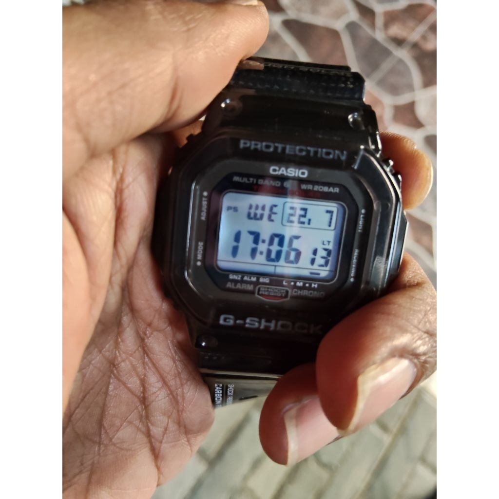Casio G-Shock GW-S5600U-1JF Original JDM Fullset Tough Solar Multi Band 6 Carbon Fiber