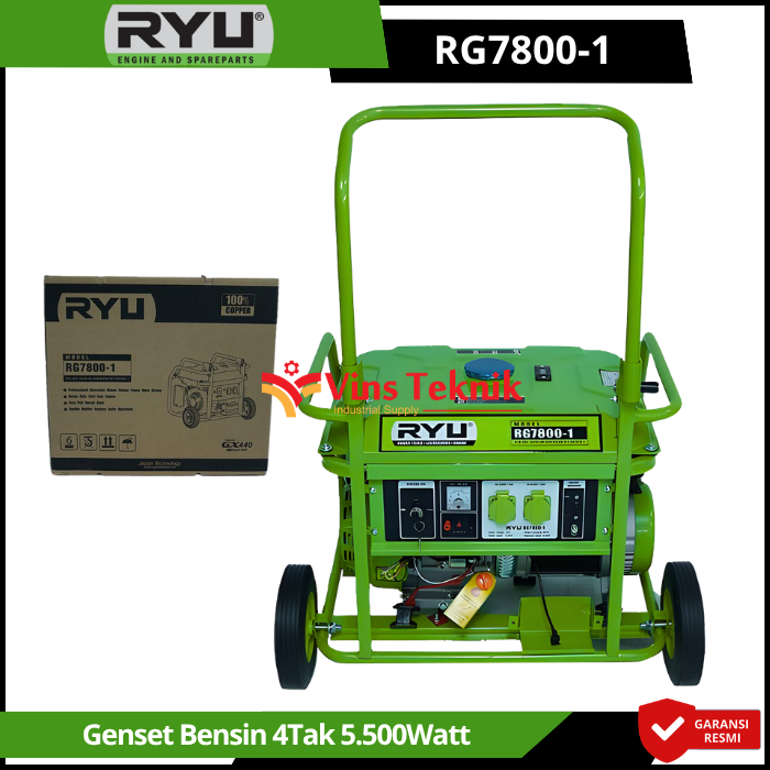 Ryu RG7800-1 Genset Bensin Generator Set