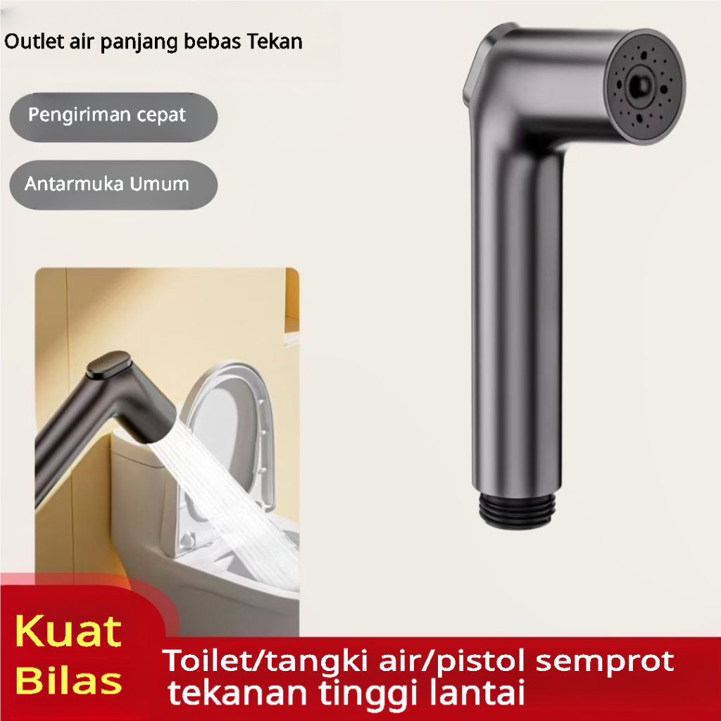 Semprotan WC Jet Shower Bidet Kamar Mandi Tekanan Tinggi Tanpa Tahan Tombol