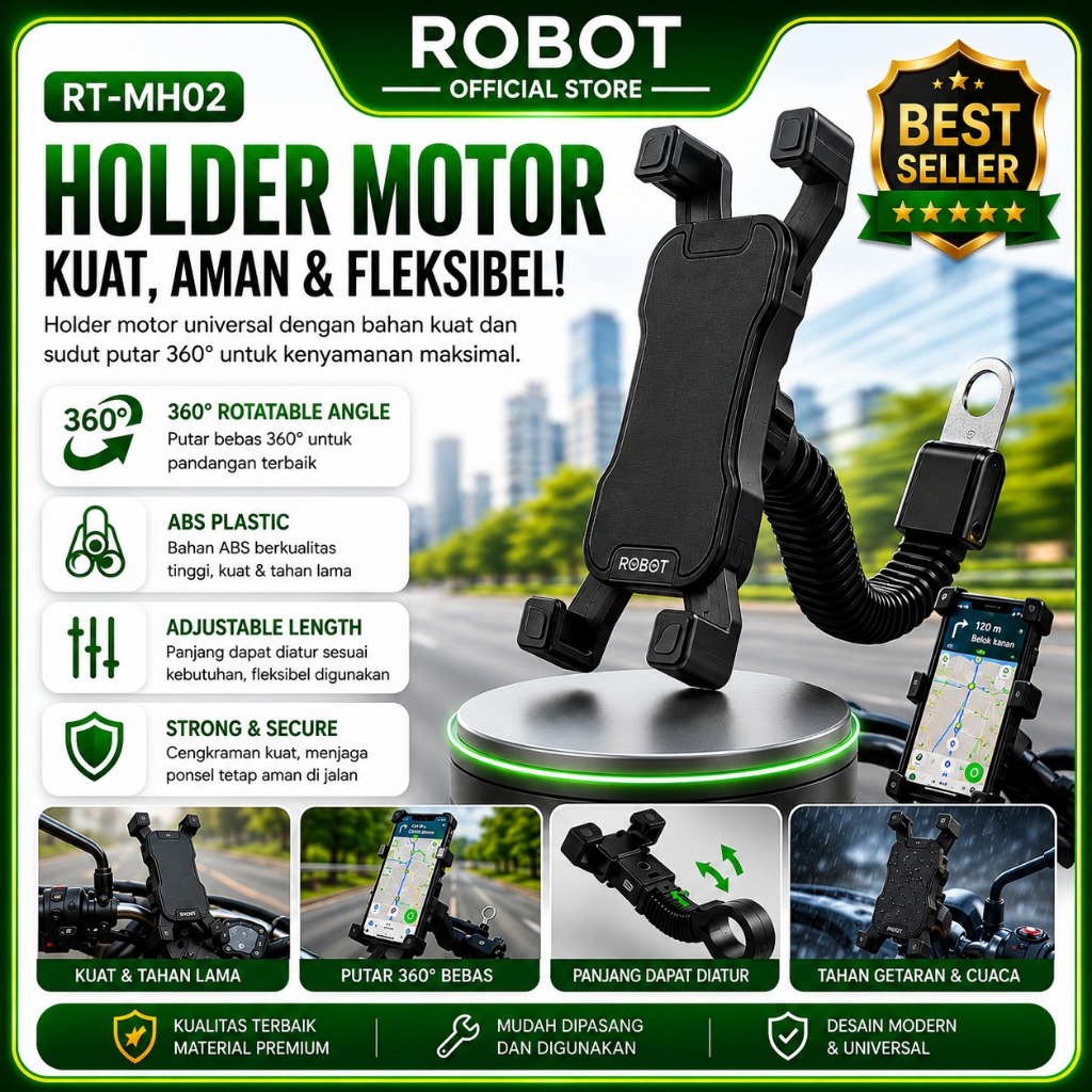 ROBOT RT-MH02 Holder Motor Black+Grey