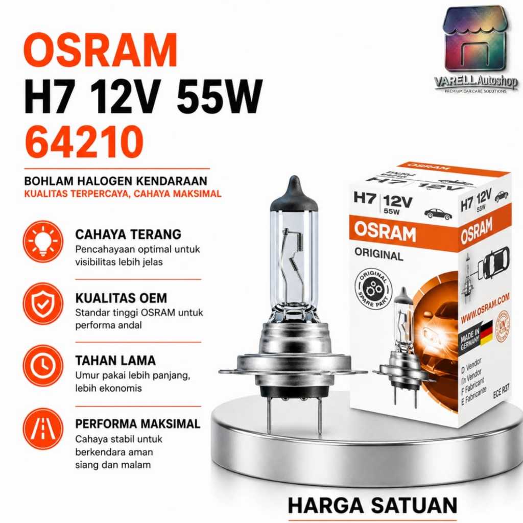 Bohlam Lampu Depan BMW 528iA 525iA 335i 520iA 330i Osram H7 12V 55W 64210