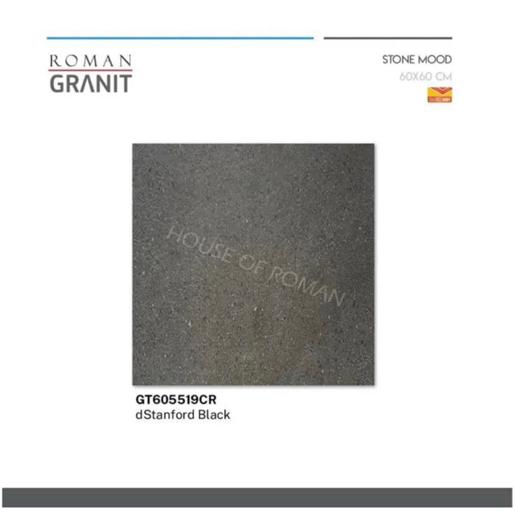 Roman Granit 60x60 dStanford Black/Granit 60x60 Carport/Granit Permukaan Kasar/Granit 60x60 Kasar