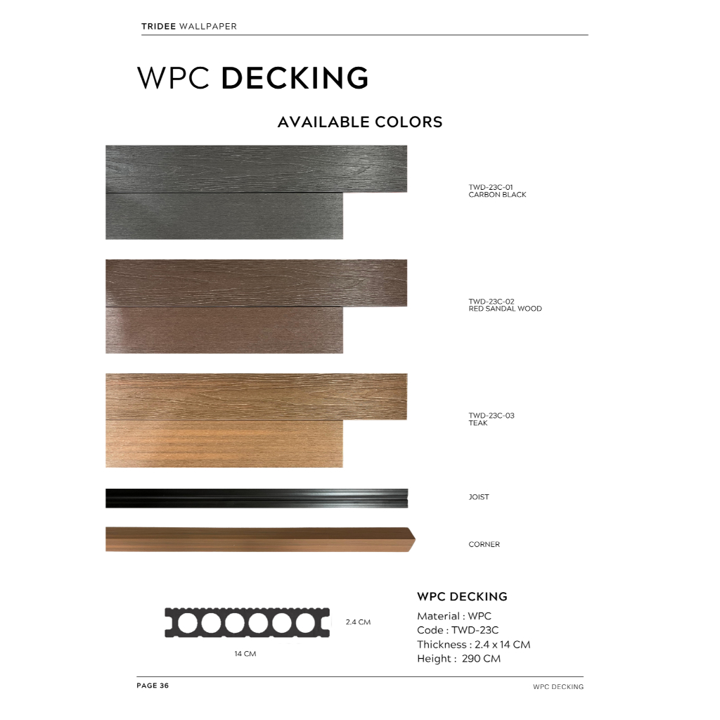 WPC Decking | TRIDEE WALLPAPER