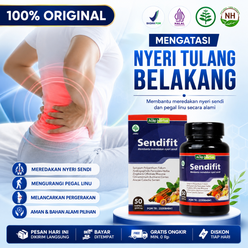 Obat Nyeri Sendi - Obat Nyeri Tulang Bergeser - Obat Nyeri Tulang Belakang, SendiFit Kapsul Original