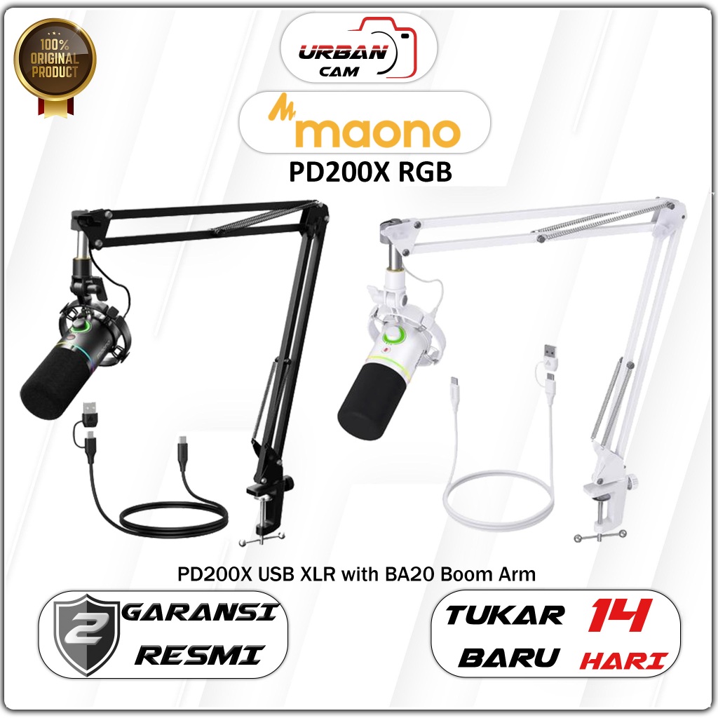 MAONO PD200X RGB Dynamic Microphone USB / Maono PD 200X / Maono PD200 X