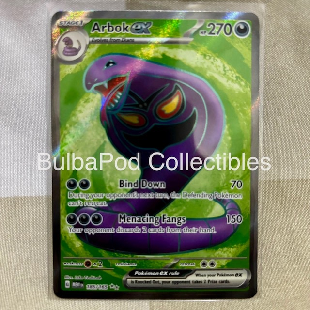 Pokemon TCG English Arbok ex MEW 185/165 UR 151
