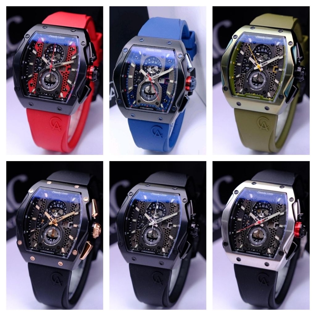 JAM TANGAN PRIA ALEXANDRE CHRISTIE ORIGINAL AC 6608 / AC 9601 / AC9390 / AC9391 / AC 6141 RUBBER GAR