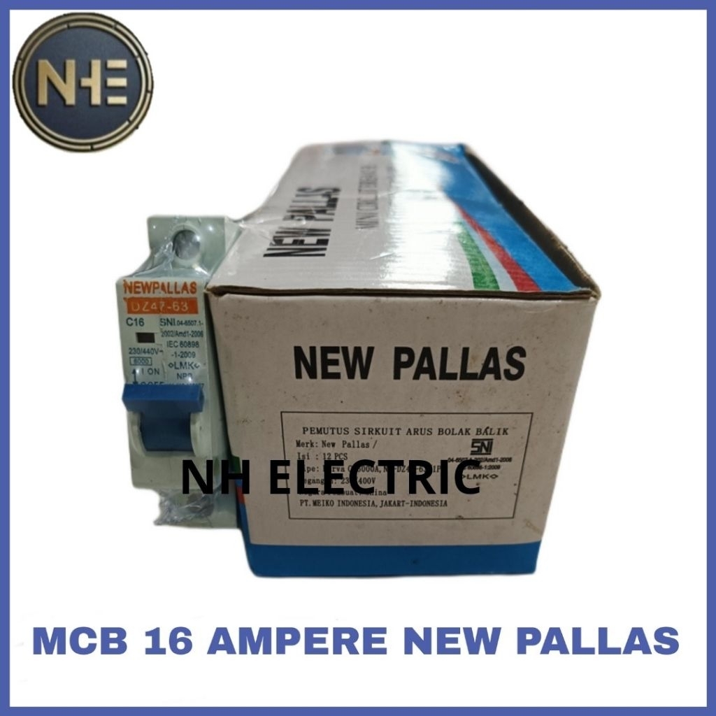 Mcb 16a New Pallas - Mcb 16 Ampere New Pallas - Mcb 16a 1phase New Pallas SNI
