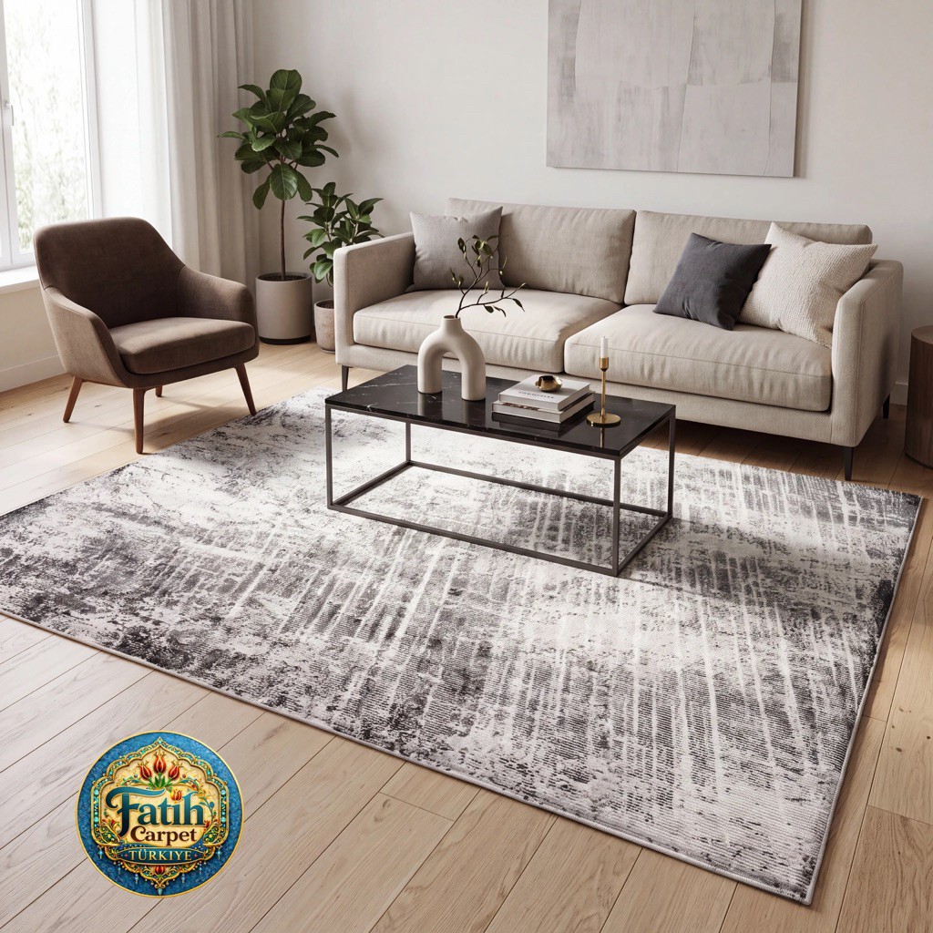 Karpet minimalis impor Turki merek Quadro  9606A