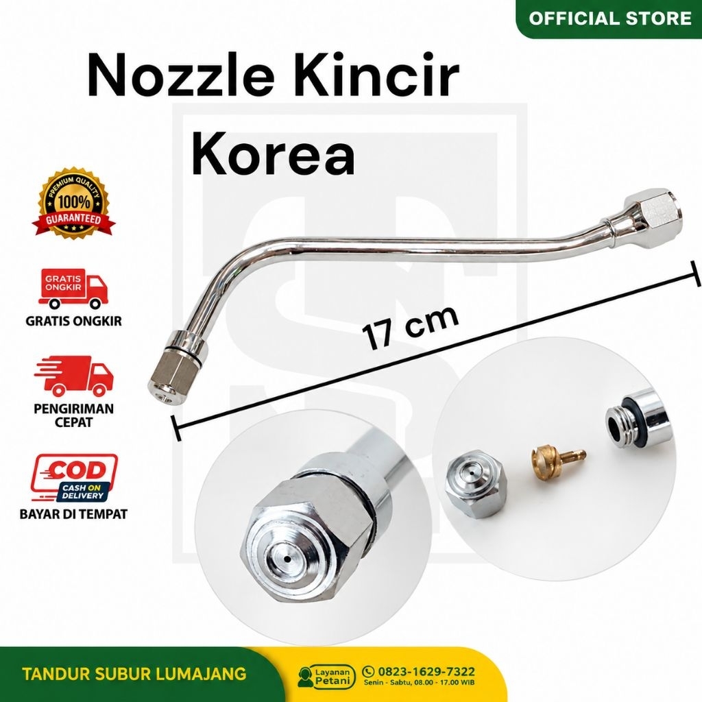 Nozzle Kincir Korea Stainless Tangki Sprayer Elektrik Drat 14mm Kabut Halus CBA DGW