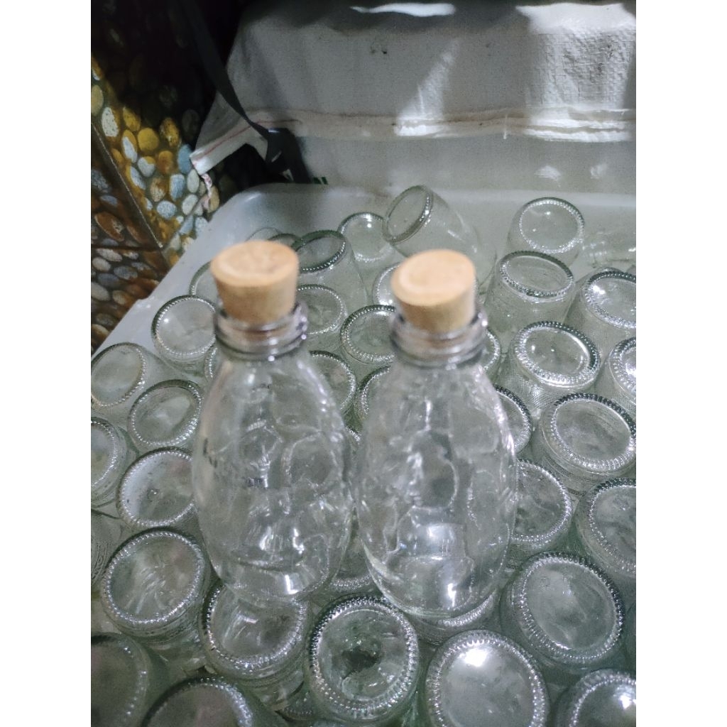 BOTOL KACA MADU/TUTUP PLASTIK/ KAYU SUMBAT