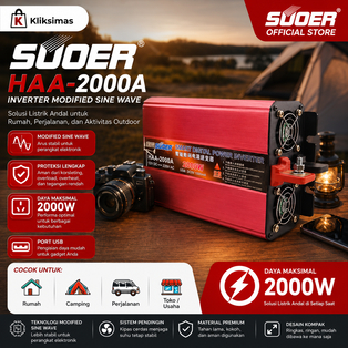 SUOER INVERTER HAA 2000 WATT MODIFIED SINE WAVE