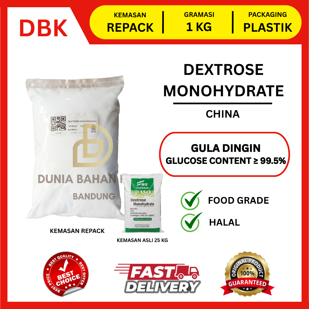 DEXTROSE MONOHYDRATE FUFENG 1 KG / GULA DINGIN DEXTROSE