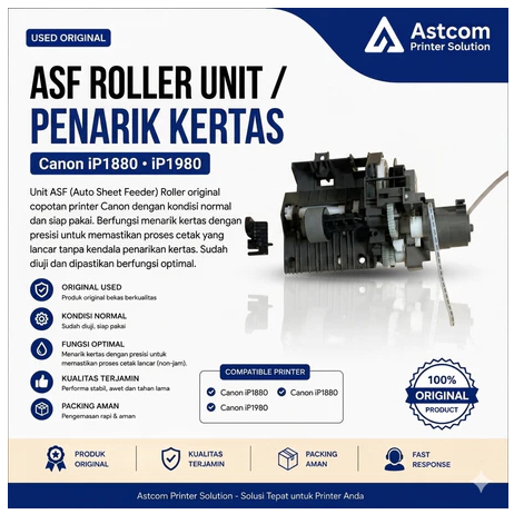 ASF Roller Canon iP1880 iP1980 Roller Penarik Kertas Original Used