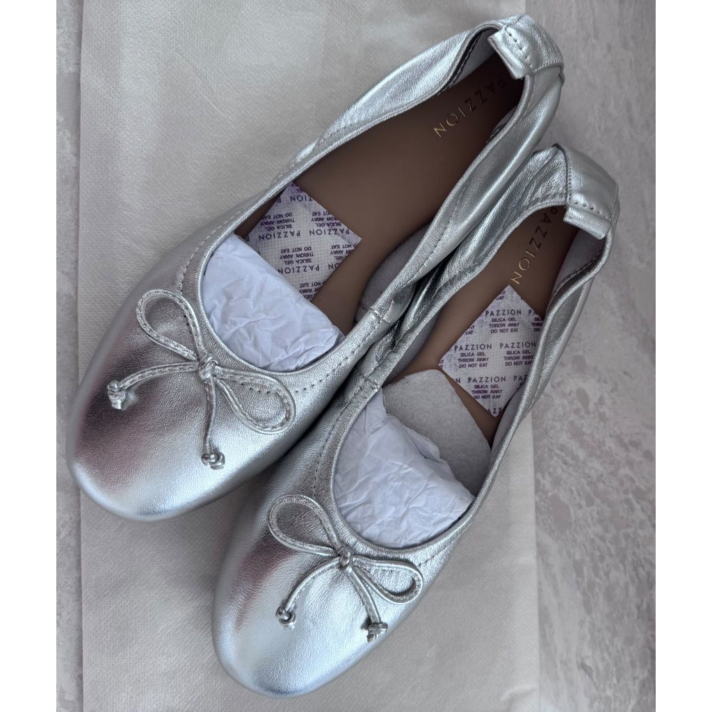 Pazzion silver ballet shoes