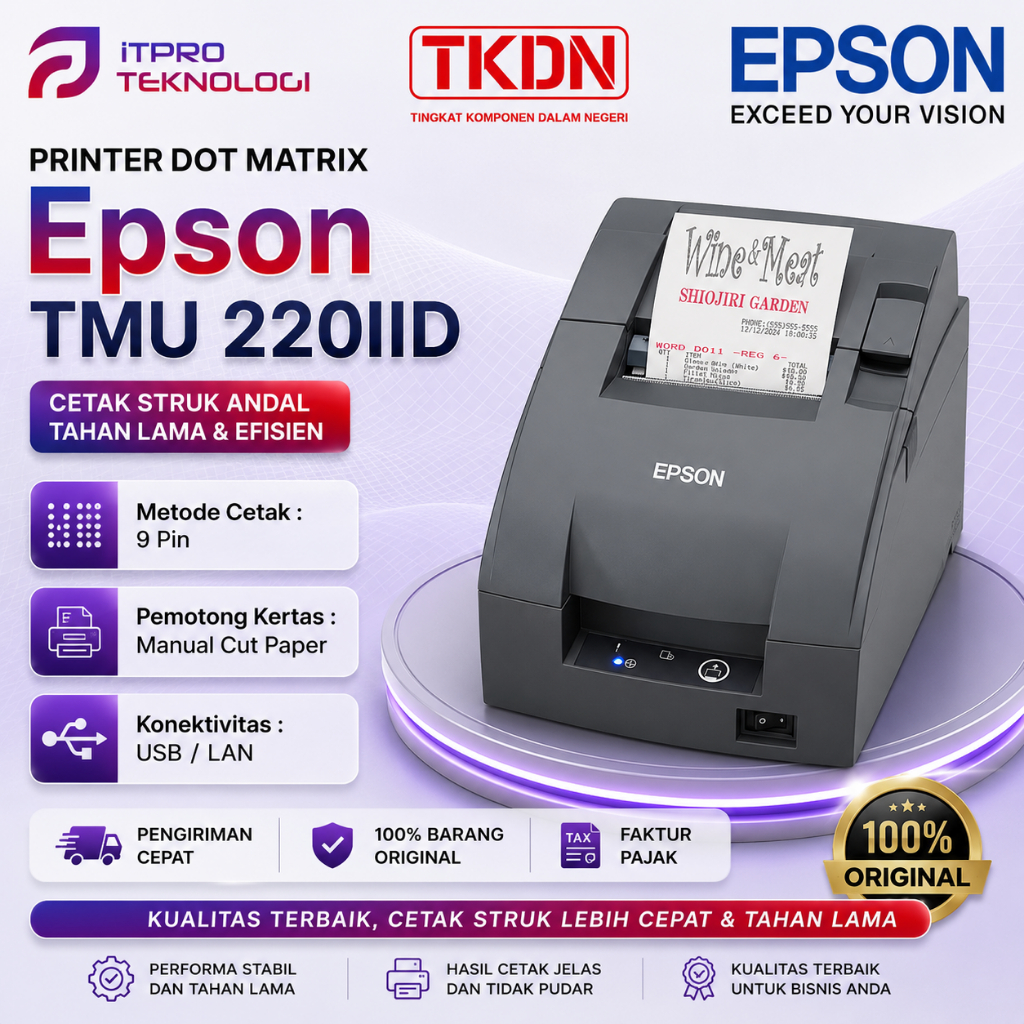 Printer Struk Dot Matrix Epson TMU 220IID