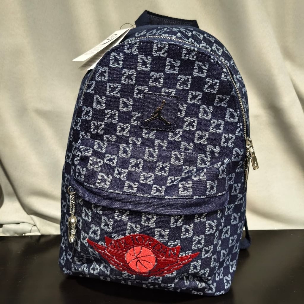 Air Jordan Monogram Denim Indigo Backpack