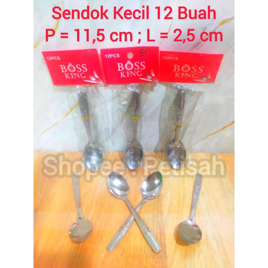Sendok Kecil Stainless Steel 12 Buah / Sendok Kopi Stainless Steel / Sendok Teh Kecil / Sendok Pende