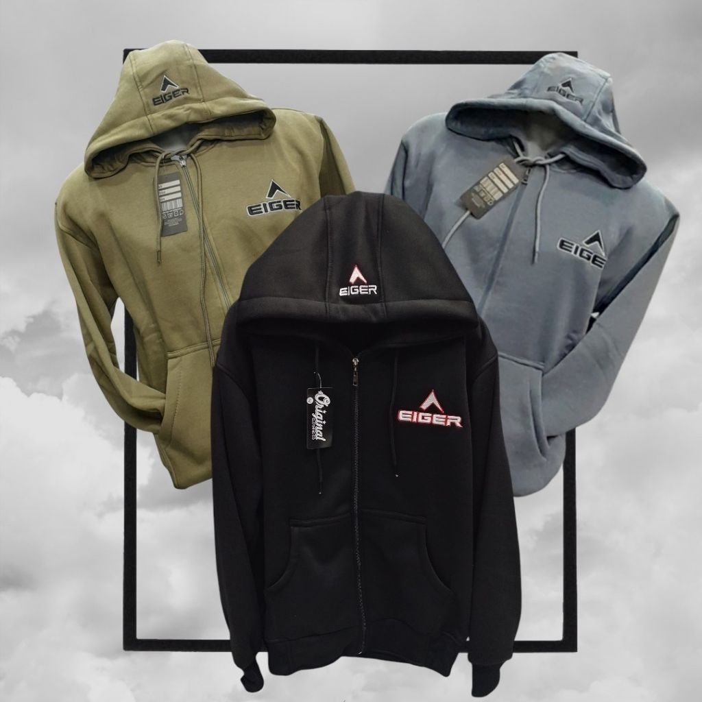 *promo* Zipper EIGER /Hodie EIGER/ jaket resleting EIGER remaja / dewasa ZIPPER pria/wanita