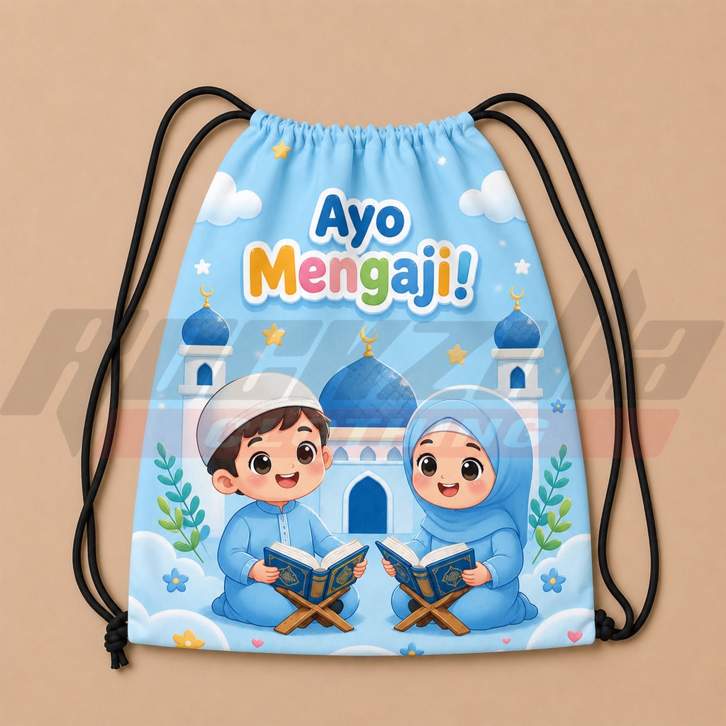 TAS SERUT AYO MENGAJI/ Peci Miki Hat DEWASA Topi Peci Miki Hat  LOGO ARAB ASMAULHUSNA  Kopiah Peci U