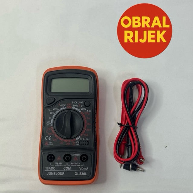 [RIJEK MATI TOTAL] Mini Digital Multimeter AC/DC Voltage Tester 1999 Count - XL830L