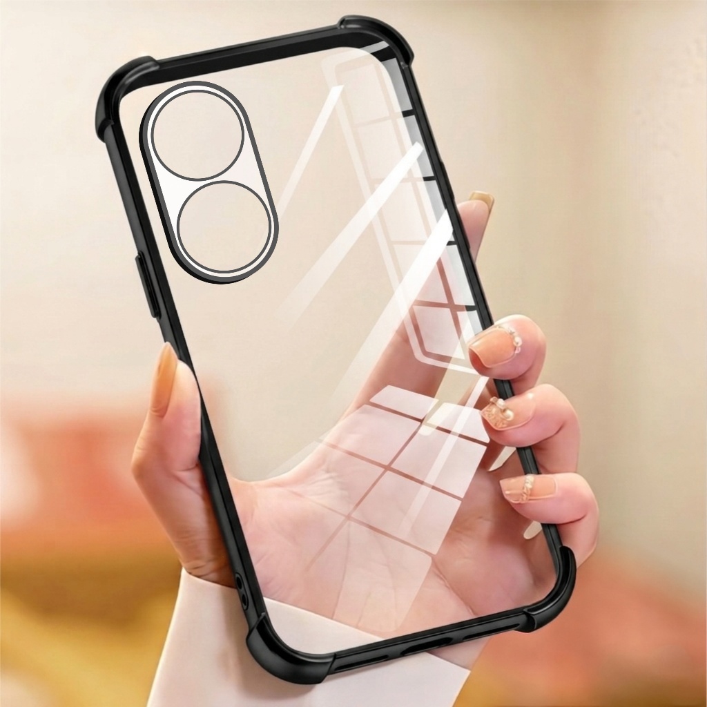 Softcase Oppo A18 / A38 / A78 NFC Anti Crack Tpu Clear Transparan Glitter Hp