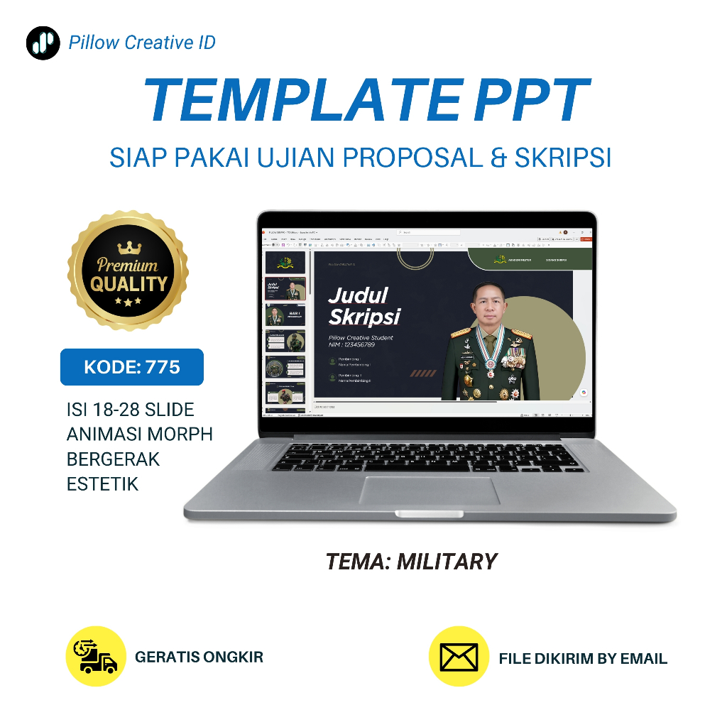 Template Powerpoint – Tema Military