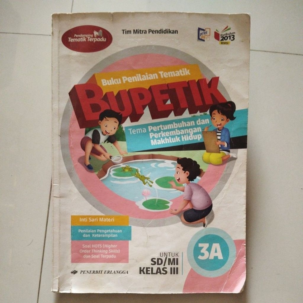 Bupetik 3A kelas 3 SD- Erlangga - Kurikulum 2013 Revisi- Bekas