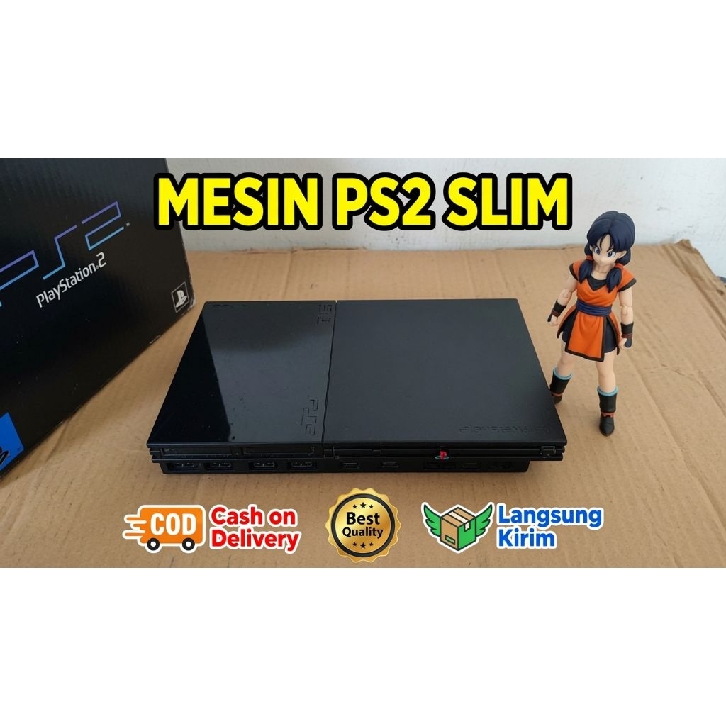 (MESIN SAJA) PS2 Playstation Slim Seri 7/9 Bisa HDD & Flashdisk