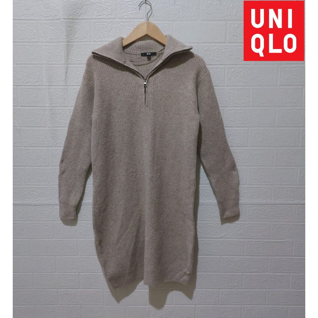 Uniqlo Half Zip Knit Dress