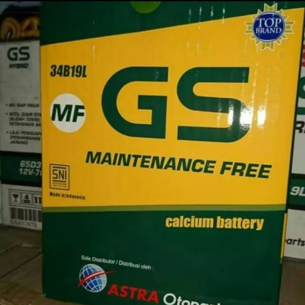 Aki Mobil Honda Jazz, Brio, Freed, Mobilio GS Astra 34B19L MF 34Ah