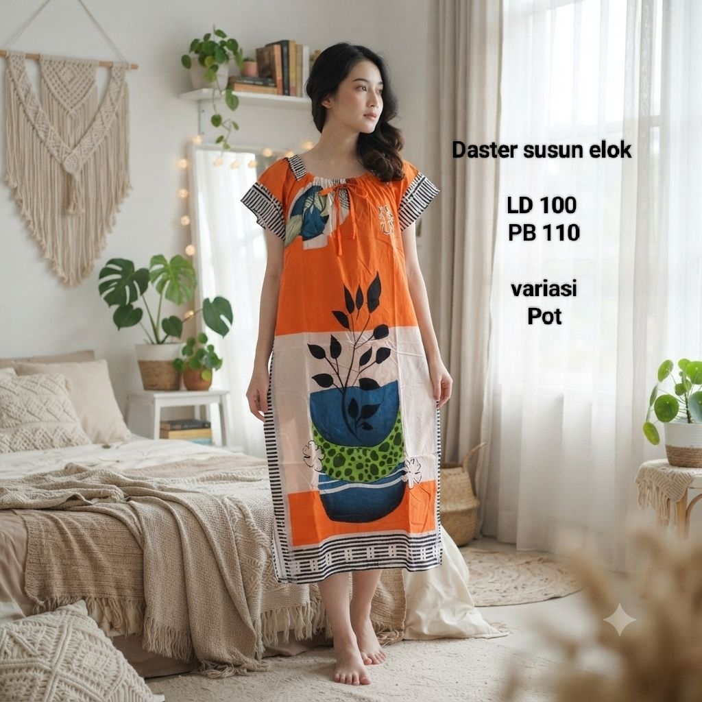 Daster Elok Tangan Susun Terbaru ( dst susun Elok)