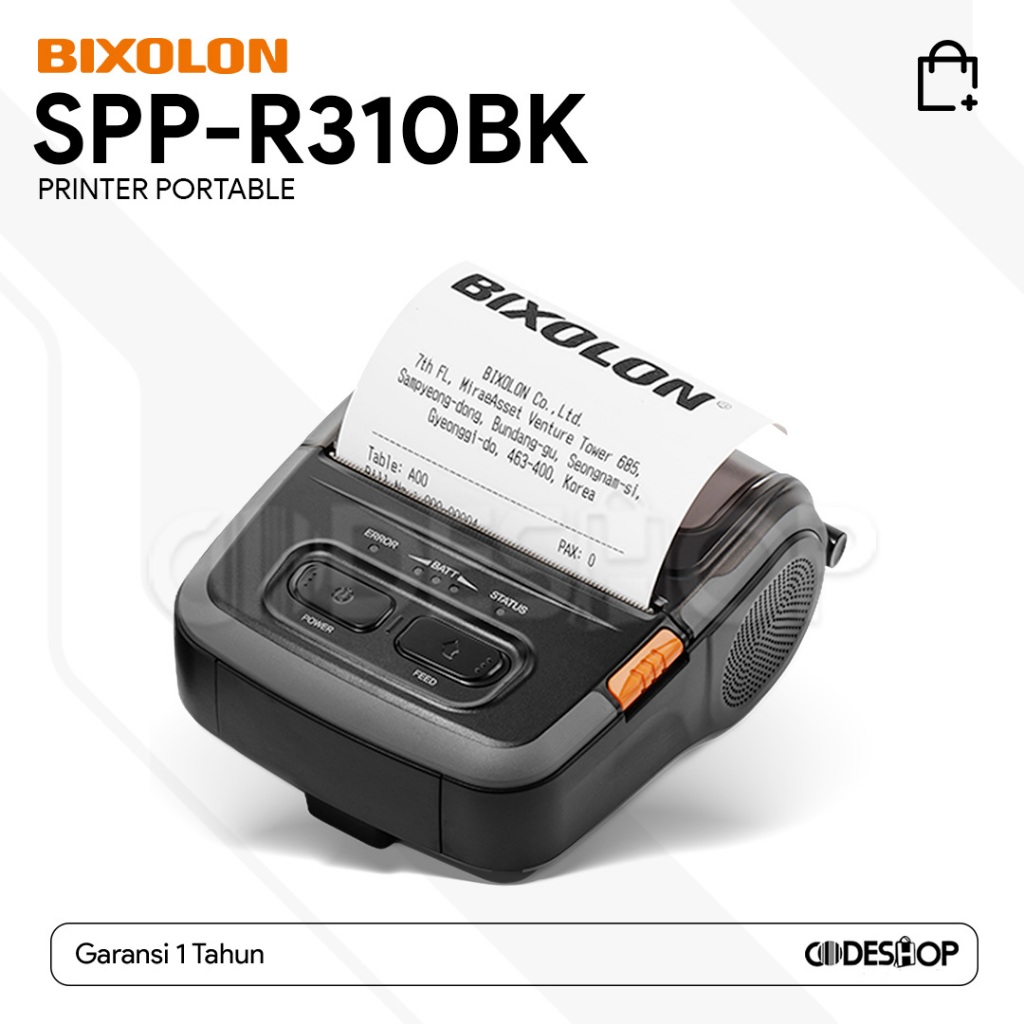 Printer Kasir Bixolon SPP-R310BK Cetak Struk Thermal Mobile Portabel 80mm Bluetooth