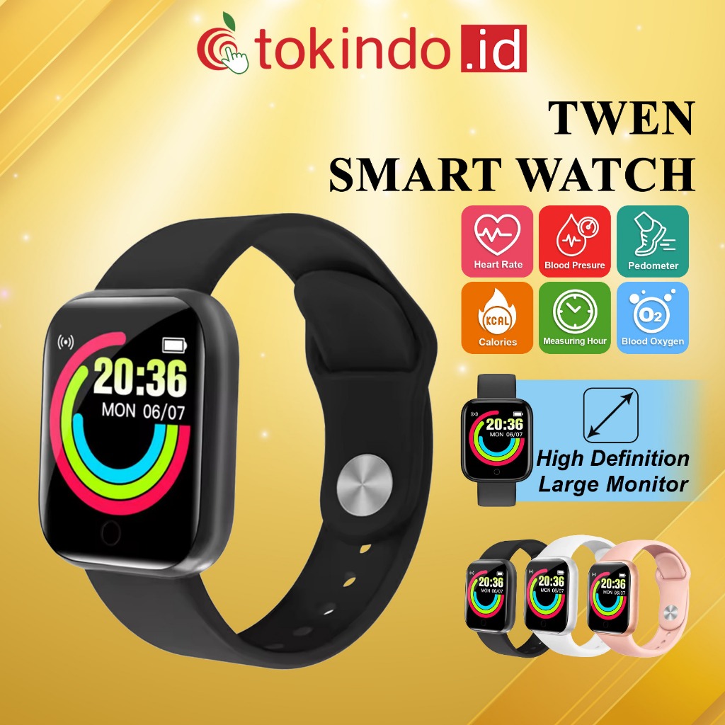TWEN Smart Watch Jam Tangan Digital Jam Tangan Pintar
