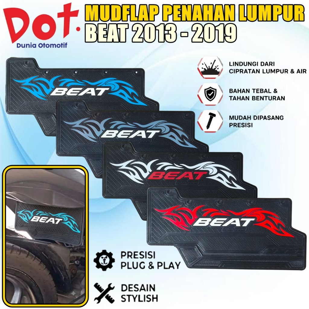MUDLAP BEAT OLD ESP FI F1 MUDFLAP MUD LAP FLAP KARET PENAHAN LUMPUR MOTOR HONDA