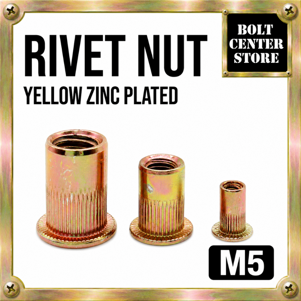 Rivet Nut M5 Yellow / Mur Rivet M5 Kuning / Insert Nut M5 / Sert Nut