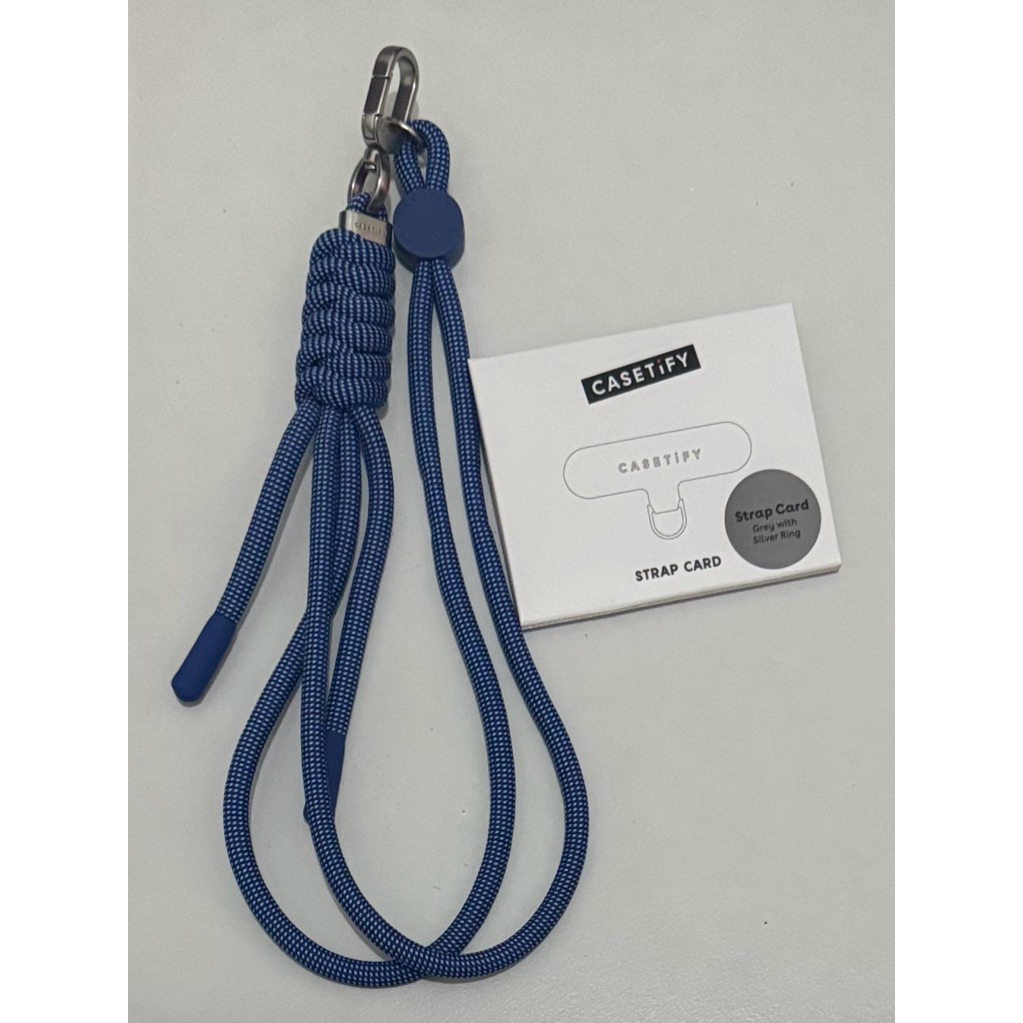 CASETiFY Rope Wrist Strap + Strap Card (Blue)