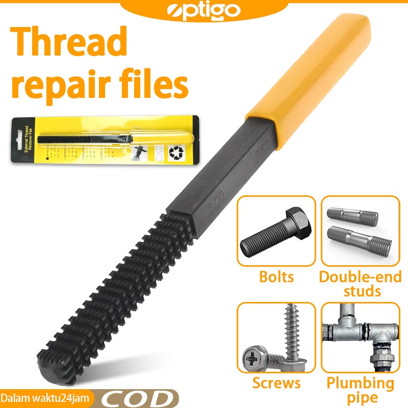 Kikir Drat Baut 8 In 1 Alat Perbaikan Ulir Eksternal External Thread Restorer File Pengasah Drat Ser