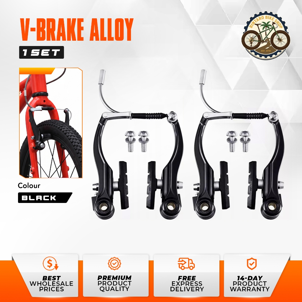 Rem Sepeda Vbrake Aluminium Alloy Black Hitam Like Tektro RX1 V-brake Sepeda Lipat MTB Minivelo Comm