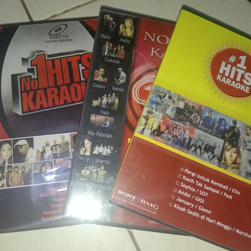 [SEPAKET DAPAT 3] VCD KARAOKE POP NO 1 HITS KARAOKE VOL 1,2,3 various artist Sheila on7, Marshanda, 
