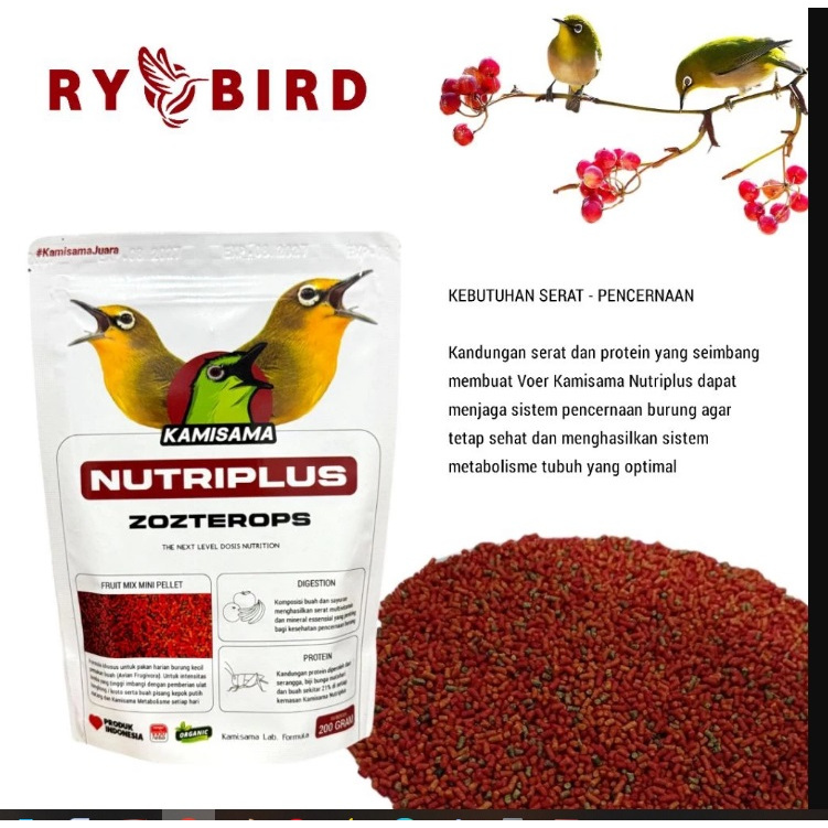 VOER KAMISAMA NUTRIPLUS Voer Pleci Pakan Burung Pleci