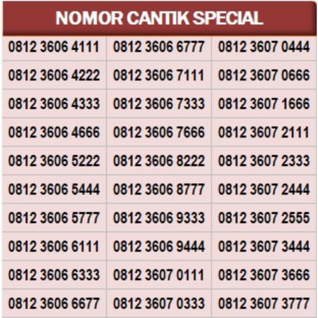 Nomor Cantik Telkomsel | Simcard Cantik | Perdana Cantik Telkomsel | Kartu Telkomsel Murah | All Wil