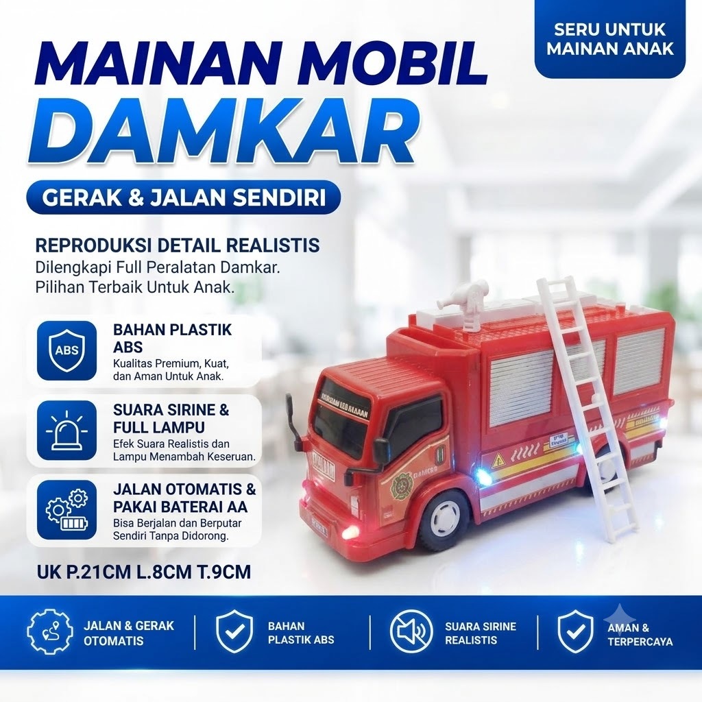 Mainan Mobil Truk Pemadam Kebakaran / Mainan Pemadam Kebakaran