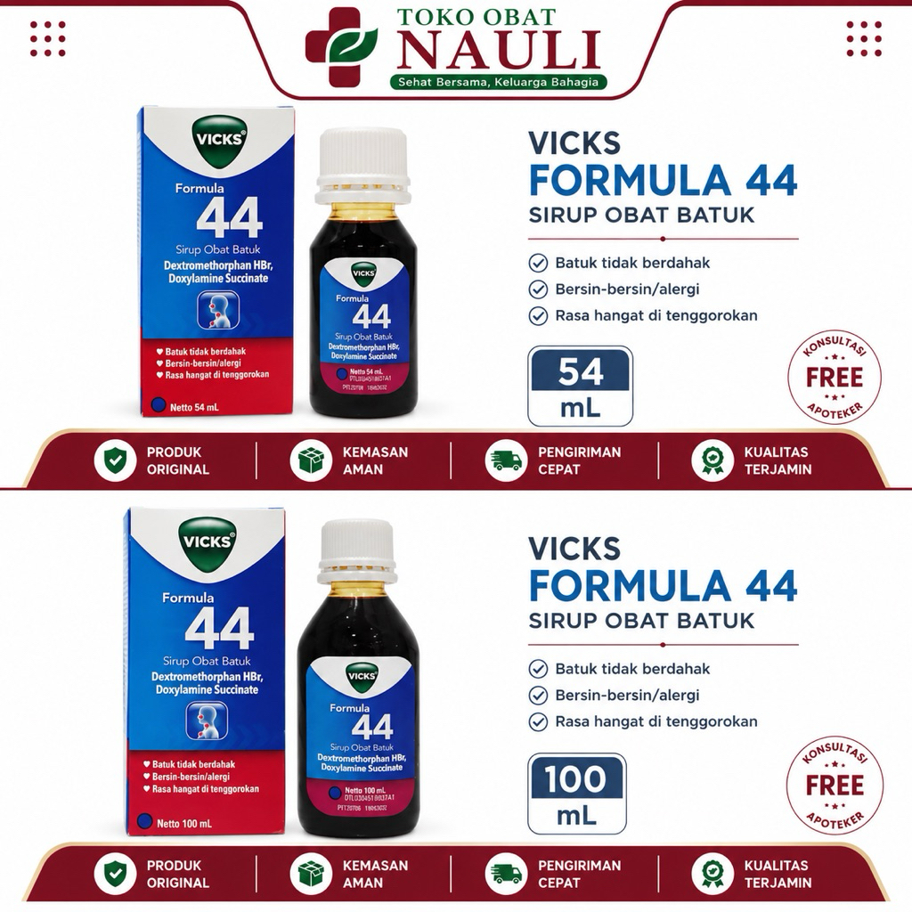 VICKS FORMULA 44 SYR DEWASA | OBAT BATUK DEWASA