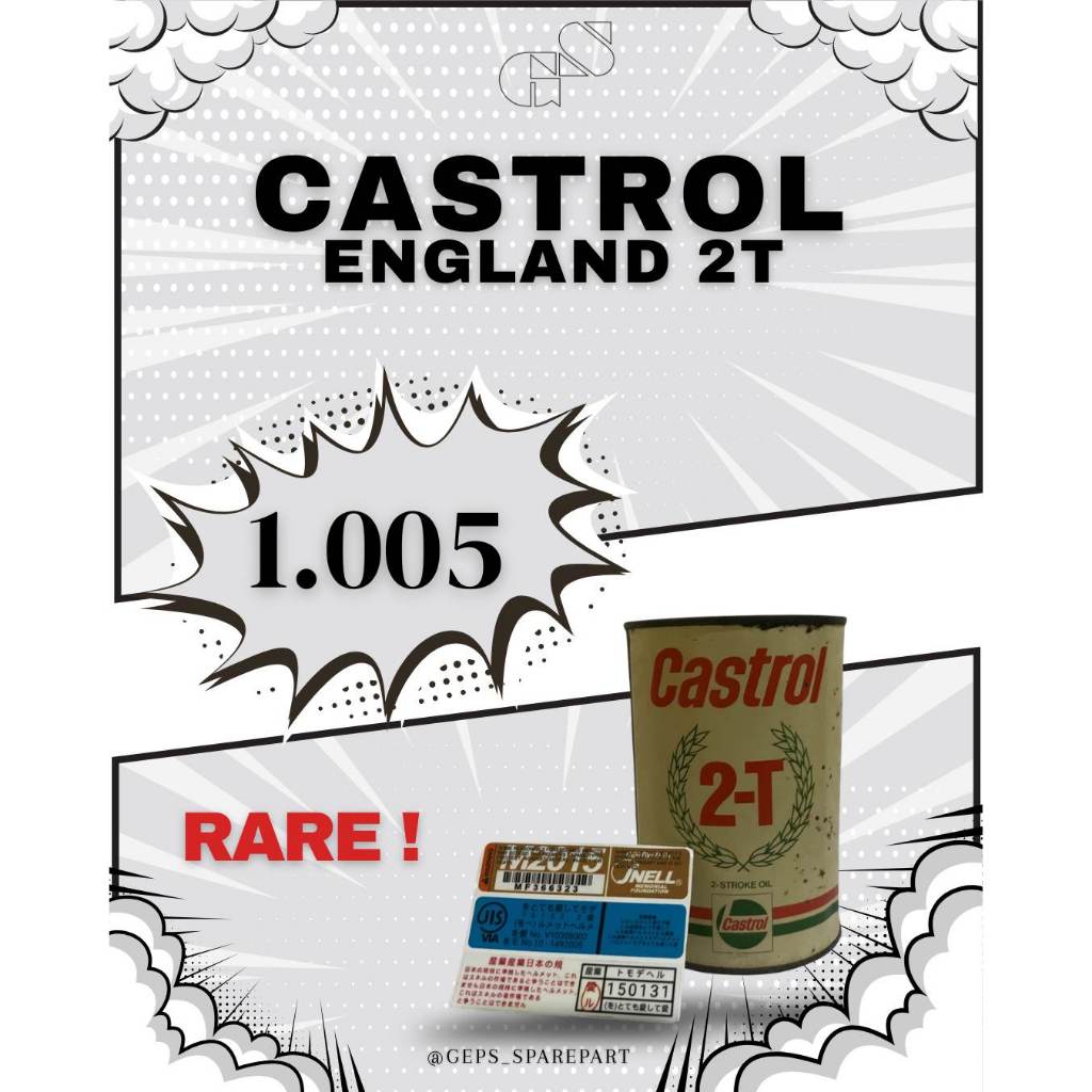 Castrol 2T England Oil Lawas RARE