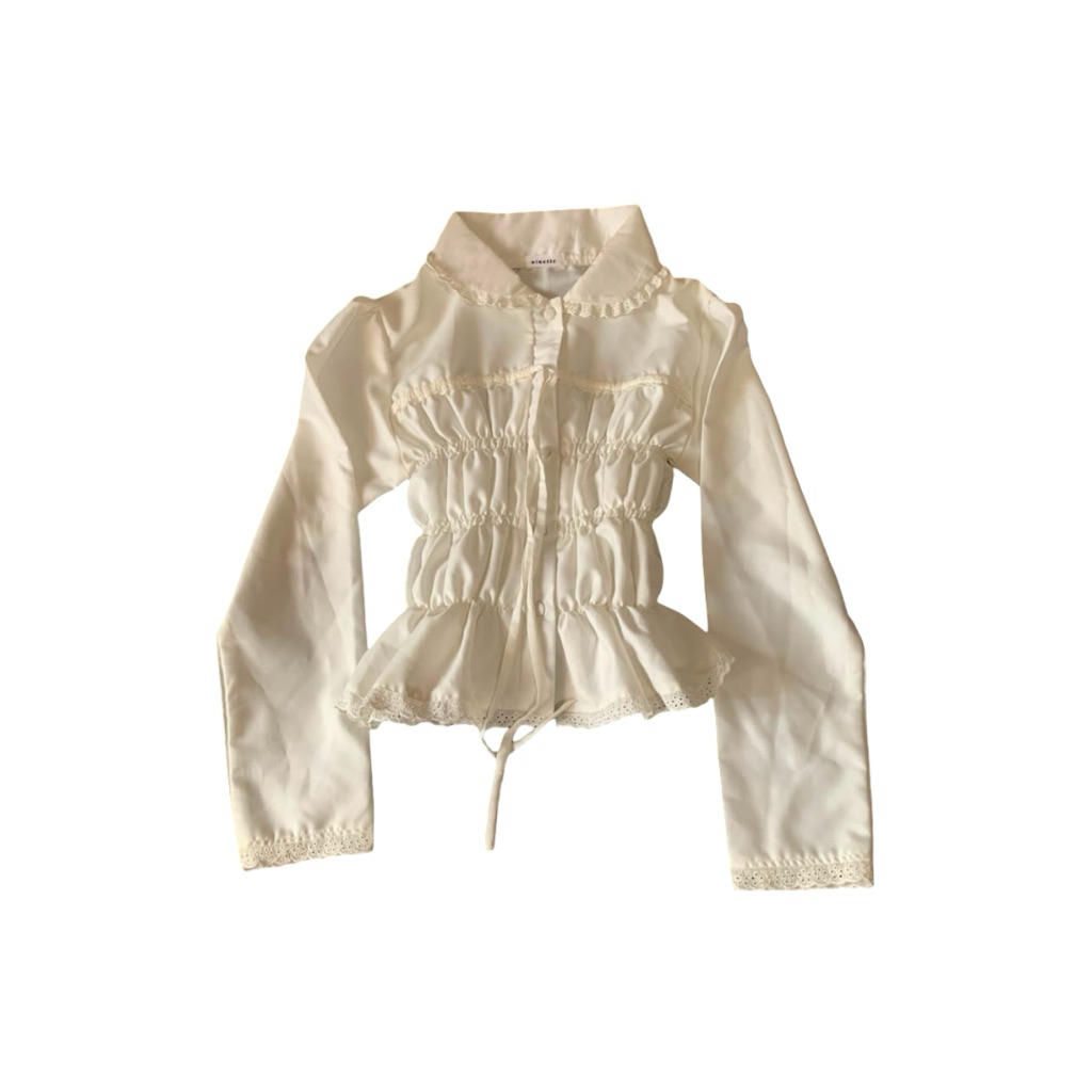 Ninette White Longsleeve Blouse